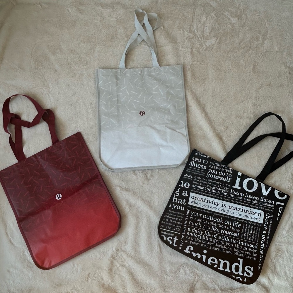 Lululemon Large Reusable Shopping Bags